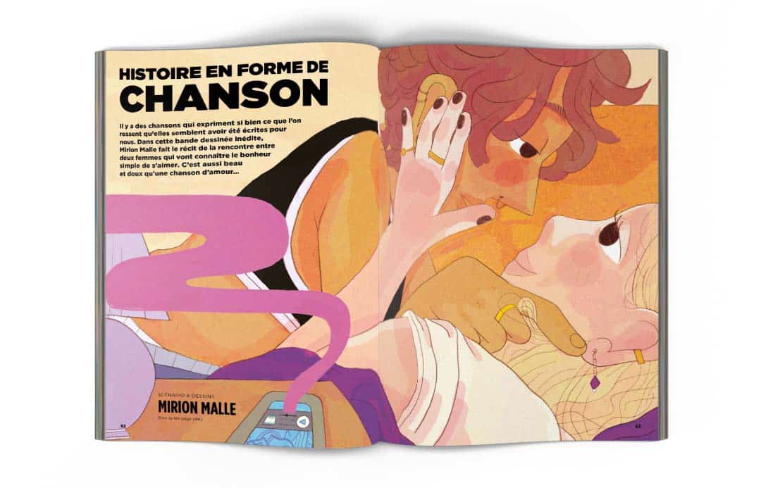 Ouverture bande dessinée « Histoire en forme de chanson » de Mirion Malle dans La Déferlante 10 « Danser »