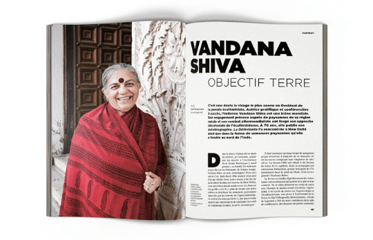 Vandana Shiva<br />
à Mantoue (Italie)<br />
en septembre 2022,<br />
à l’occasion du<br />
Festivaletteratura,<br />
une manifestation<br />
culturelle consacrée<br />
aux livres.