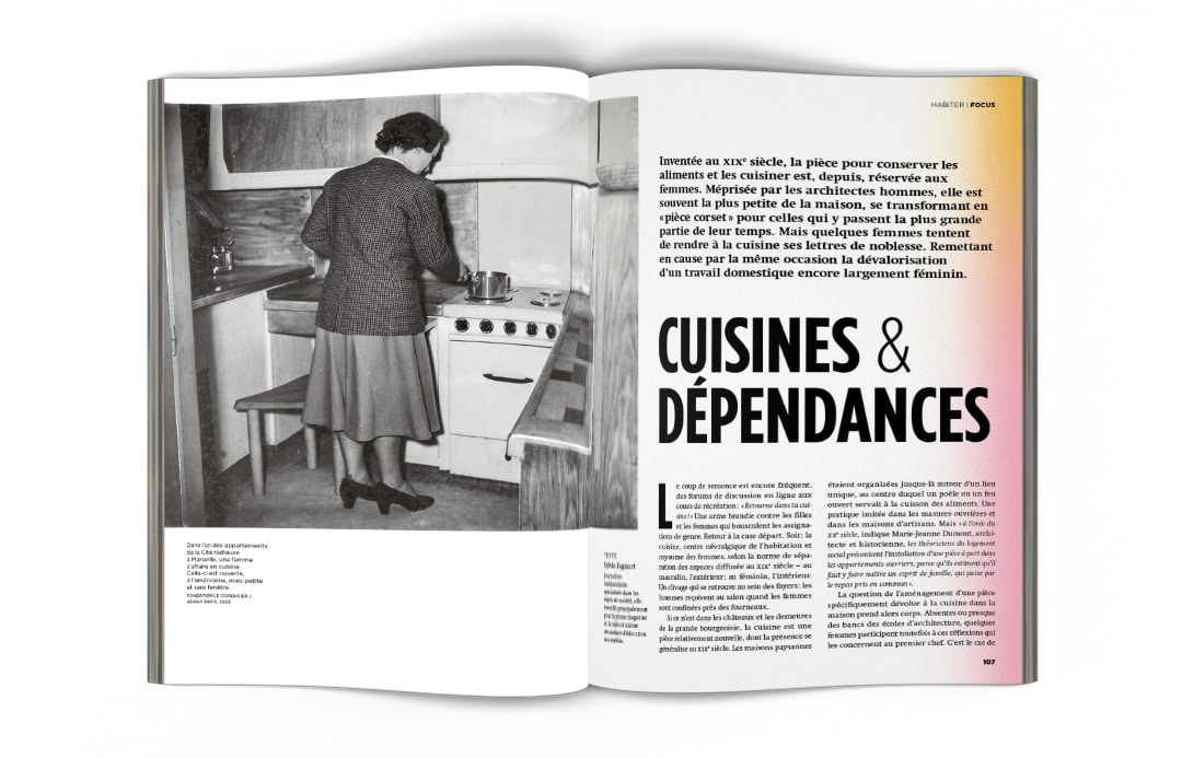 Mock-up Focus « cuisines & dépendances » signé Sylvie Fagnart - La Déferlante 11 « Habiter »