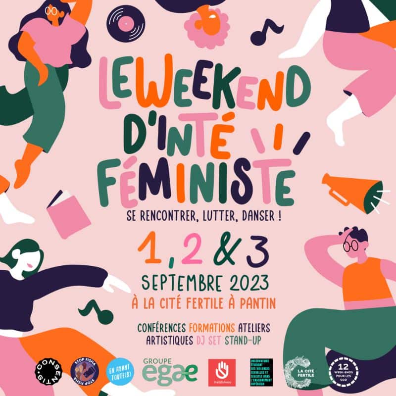 flyer week-end d'intégration féministe