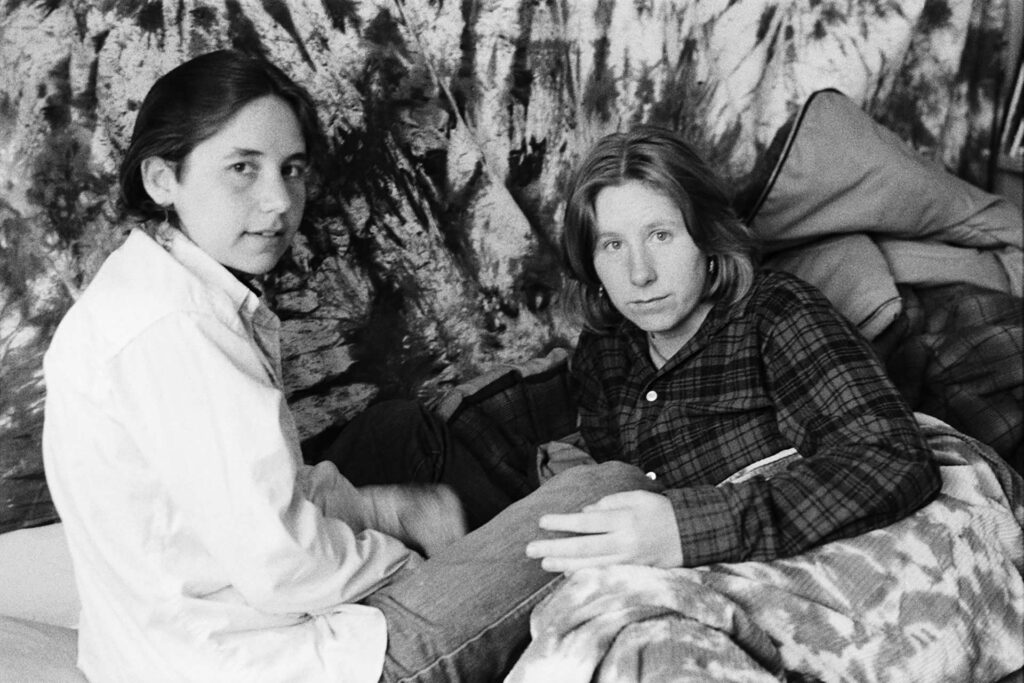 Billie and Sorel, Mission district,
San Francisco, 1972.